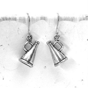 Miniature Megaphone Sports Team Cheerleader Gift Charm Earrings